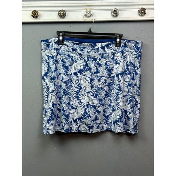Tranquility by Colorado Clothing Pants - Tranquility by Colorado Clothing Womens Skort XL Blue White Fern Print